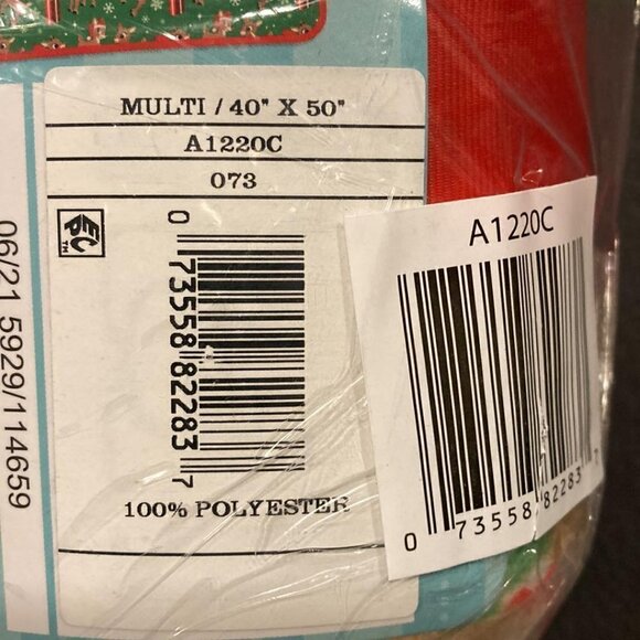 NEW! ONLY 1 LEFT! Rudolph the Red-Nosed Reindeer Santa Hat & CHRISTMAS Throw Set - Picture 6 of 6